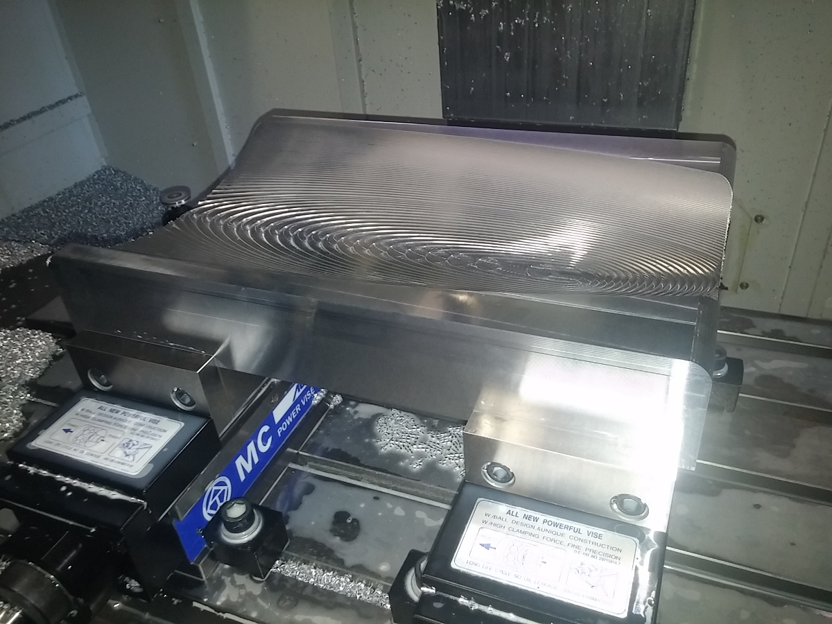 CNC aviācijas forma pirms finišapstrādes