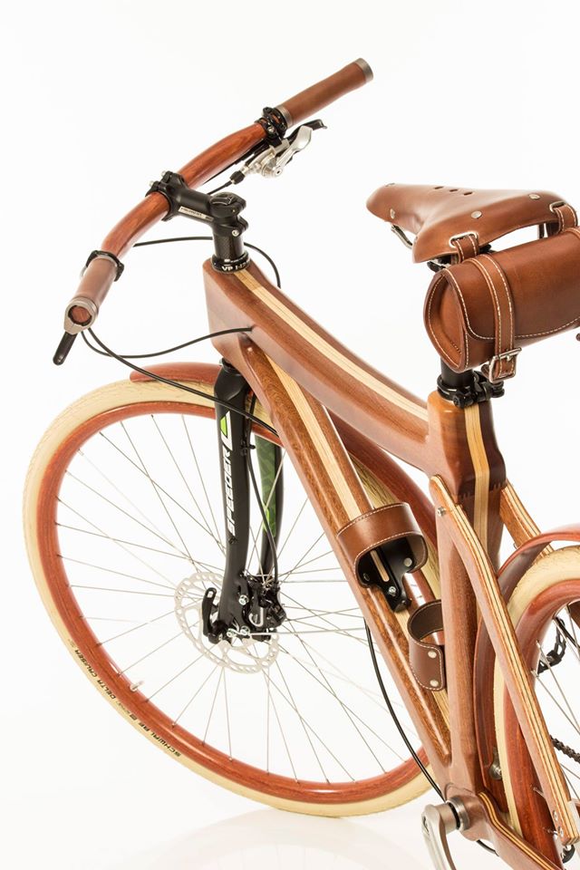 Wooden bike frame parts
